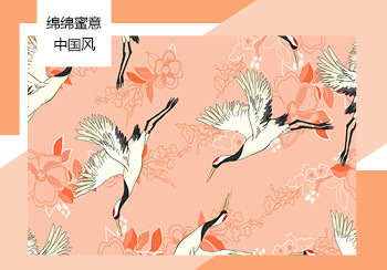 2021春夏家紡花型&圖案主題趨勢預測--綿綿蜜意中國風