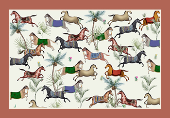 21/22秋冬家紡關鍵花型推薦--駿馬圖（矢量）
