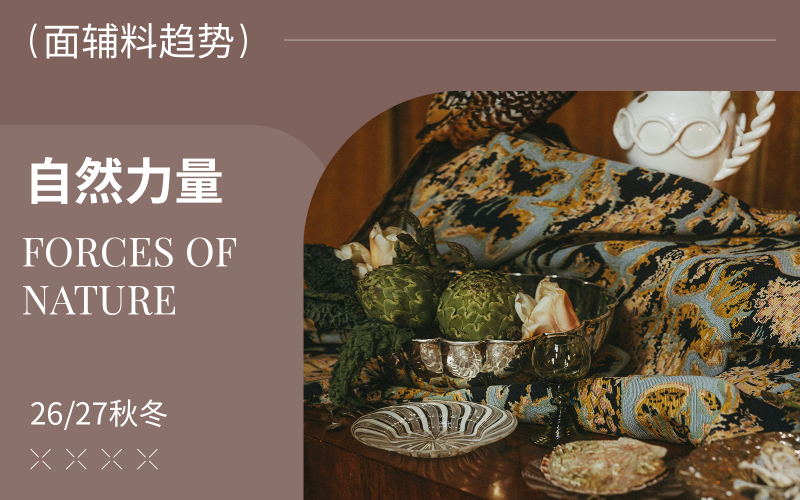 26/27秋冬軟裝面料趨勢預(yù)測--自然力量